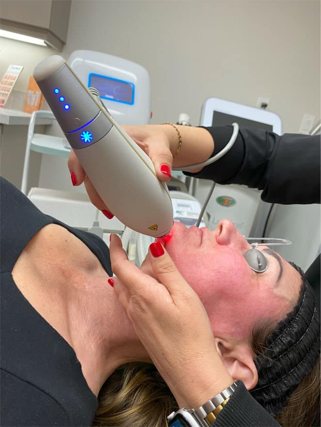 Before and after Clear + Brilliant laser results Phoenix patient showing improved skin texture and glow